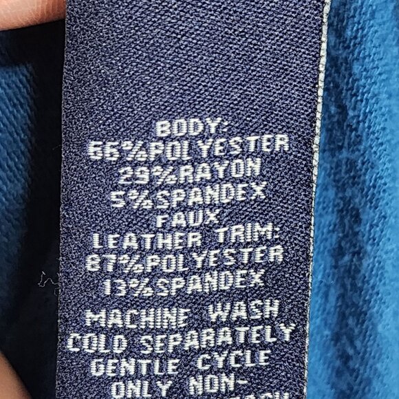 Womens Blue Terre Bleue Fringe Poncho Top Cowl Neck Kimono Sleeve Size XXL - Picture 4 of 8